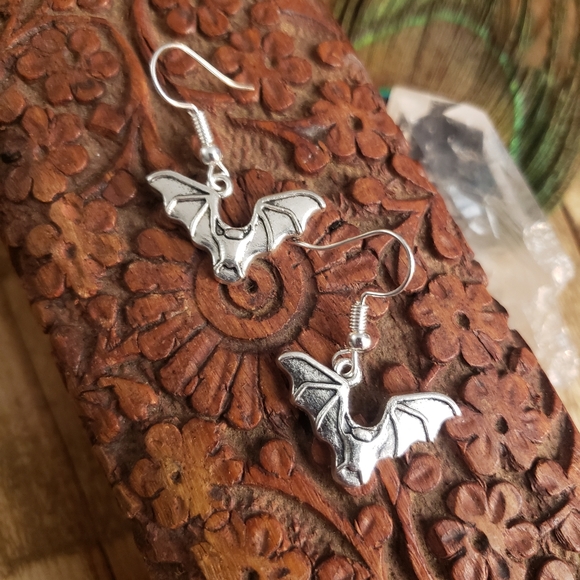 TINYdreamer Design Jewelry - Vampire BAT earrings ~Gothic~Horror~Dracula~Halloween Jewelry~Goth~Witchy~Vamp